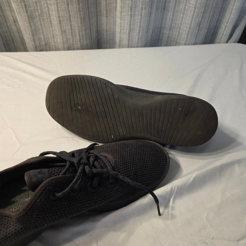Allbirds Tree Runners Knit Sneakers Mens 10 Black Walking Casual Comfort Shoes